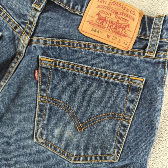 Levis 554 Jeans Mens 29x33 Blue Straight Leg Made In Australia Denim Vintage 90s - Picture 3 of 10